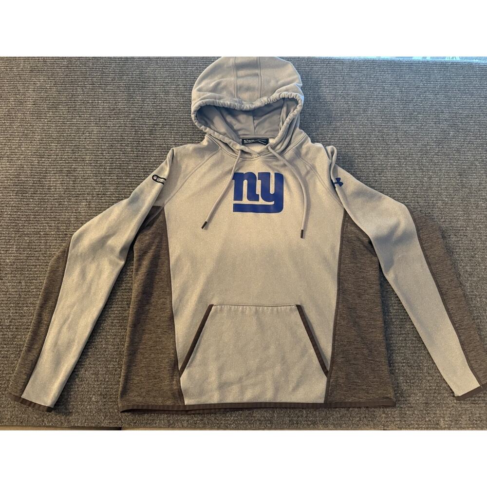 Under Armour Cold Gear NY Giants Hoodie. NFL. Grey. XL. Womens Loose